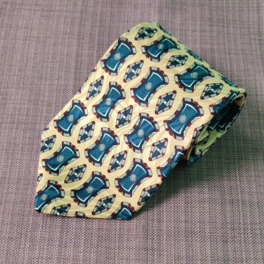 Henry Grethel Stylish Blue and Yellow Men's Tie - NWOT